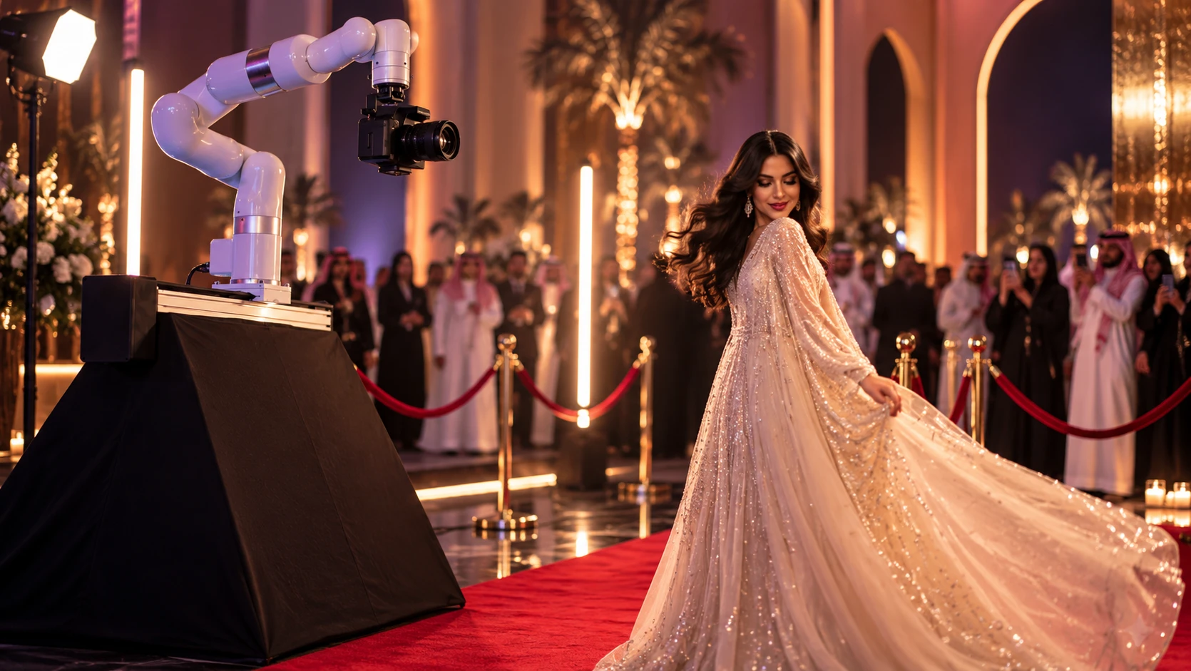Glambot slow-motion camera experience at a luxury event in Saudi Arabia