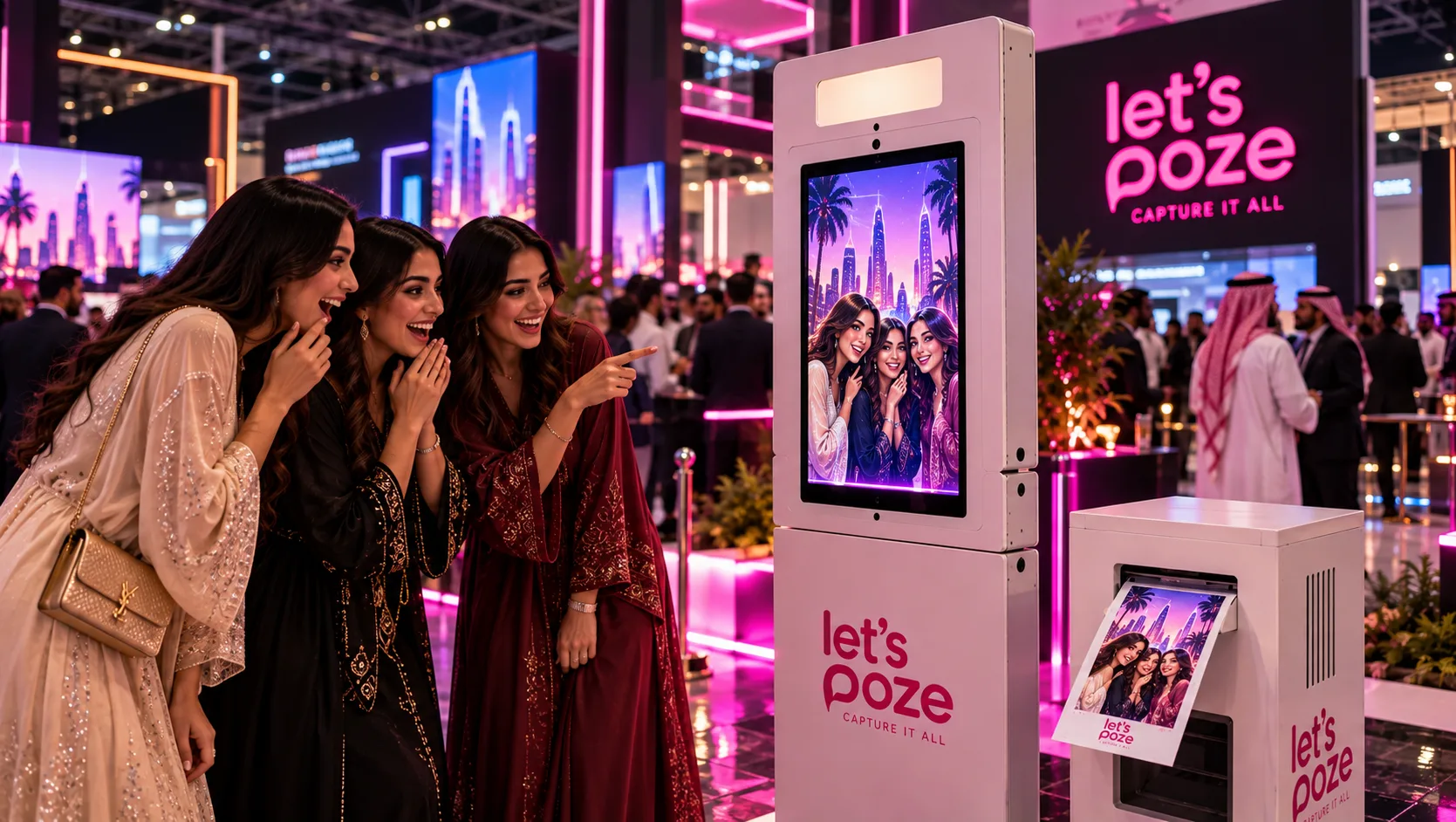 AI photo booth exhibition experience for immersive events